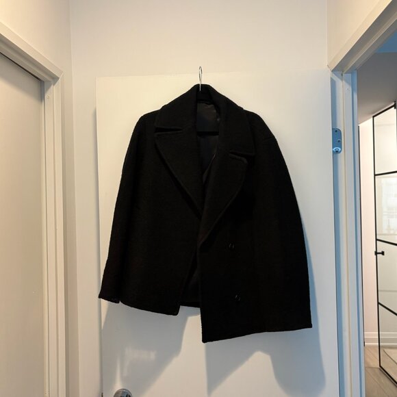 & Other Stories Short Boxy Wool Coat - Picture 3 of 6